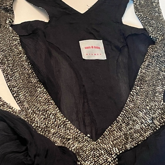 Sass & Bide beaded top Sz Navy Blue Sz 2 Sydney Australia - Picture 5 of 7
